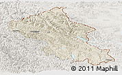 Shaded Relief Panoramic Map of Ladakh (Leh), lighten