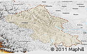 Shaded Relief Panoramic Map of Ladakh (Leh), physical outside