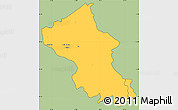 Savanna Style Simple Map of Ladakh (Leh), cropped outside