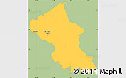 Savanna Style Simple Map of Ladakh (Leh), single color outside