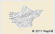 Classic Style 3D Map of Srinagar, single color outside
