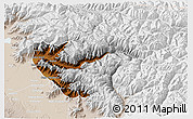 Physical 3D Map of Srinagar, lighten