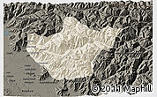 Shaded Relief 3D Map of Srinagar, darken