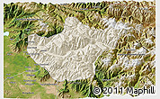 Shaded Relief 3D Map of Srinagar, satellite outside