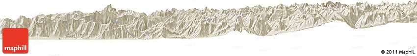 Shaded Relief Horizon Map of Srinagar Shaded Relief Horizon Map of Srinagar