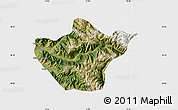 Satellite Map of Srinagar, single color outside
