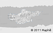 Gray Panoramic Map of Srinagar, single color outside