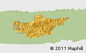 Savanna Style Panoramic Map of Srinagar, single color outside