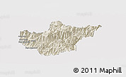 Shaded Relief Panoramic Map of Srinagar, cropped outside