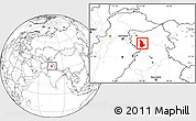 Blank Location Map of Udhampur