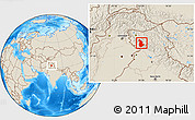 Shaded Relief Location Map of Udhampur