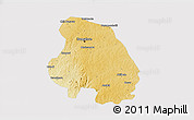 Physical 3D Map of Bangalore Urban, cropped outside