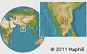 Satellite Location Map of Bangalore Urban