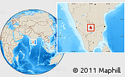 Shaded Relief Location Map of Bangalore Urban