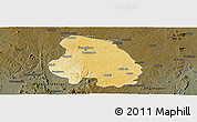 Physical Panoramic Map of Bangalore Urban, darken