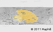 Physical Panoramic Map of Bangalore Urban, desaturated
