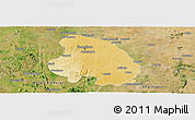 Physical Panoramic Map of Bangalore Urban, satellite outside