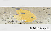 Physical Panoramic Map of Bangalore Urban, semi-desaturated