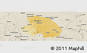 Physical Panoramic Map of Bangalore Urban, shaded relief outside