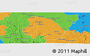 Political Panoramic Map of Bangalore Urban