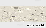 Shaded Relief Panoramic Map of Bangalore Urban