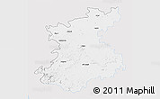 Silver Style 3D Map of Belgaum, single color outside