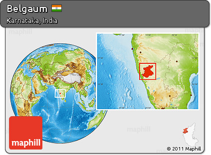 Physical Location Map of Belgaum