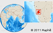 Shaded Relief Location Map of Belgaum