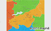 Political 3D Map of Bellary