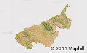 Satellite 3D Map of Bellary, cropped outside