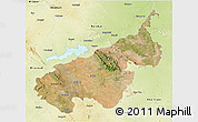 Satellite 3D Map of Bellary, physical outside