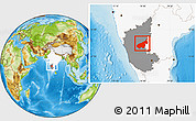 Physical Location Map of Bellary, highlighted country, highlighted parent region