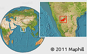 Satellite Location Map of Bellary