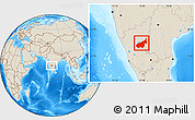Shaded Relief Location Map of Bellary