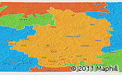 Political Panoramic Map of Bijapur