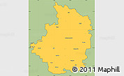 Savanna Style Simple Map of Bijapur, cropped outside