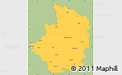 Savanna Style Simple Map of Bijapur, single color outside