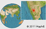 Satellite Location Map of Chitradurga