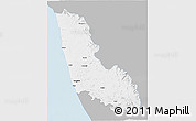 Gray 3D Map of Dakshin Kannad, single color outside