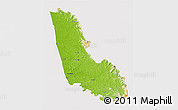 Physical 3D Map of Dakshin Kannad, cropped outside
