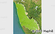 Physical 3D Map of Dakshin Kannad, satellite outside