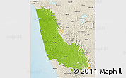 Physical 3D Map of Dakshin Kannad, shaded relief outside