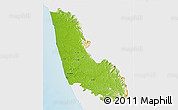 Physical 3D Map of Dakshin Kannad, single color outside