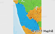 Political 3D Map of Dakshin Kannad