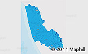 Political 3D Map of Dakshin Kannad, single color outside