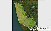 Satellite 3D Map of Dakshin Kannad, darken