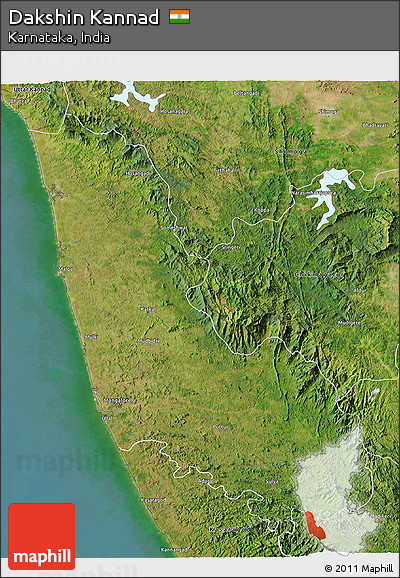 Satellite 3D Map of Dakshin Kannad