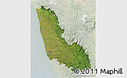 Satellite 3D Map of Dakshin Kannad, lighten