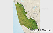 Satellite 3D Map of Dakshin Kannad, shaded relief outside
