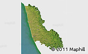 Satellite 3D Map of Dakshin Kannad, single color outside